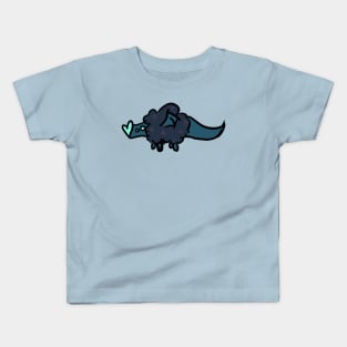 Navy Fluff Dragon :: Dragons and Dinosaurs Kids T-Shirt